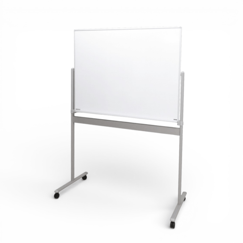 【SALE】ニチガク 自立式片面ホワイトボード W1200 HM-12A ホーロー キャスター付 YH18419 中古 配送サイズ400