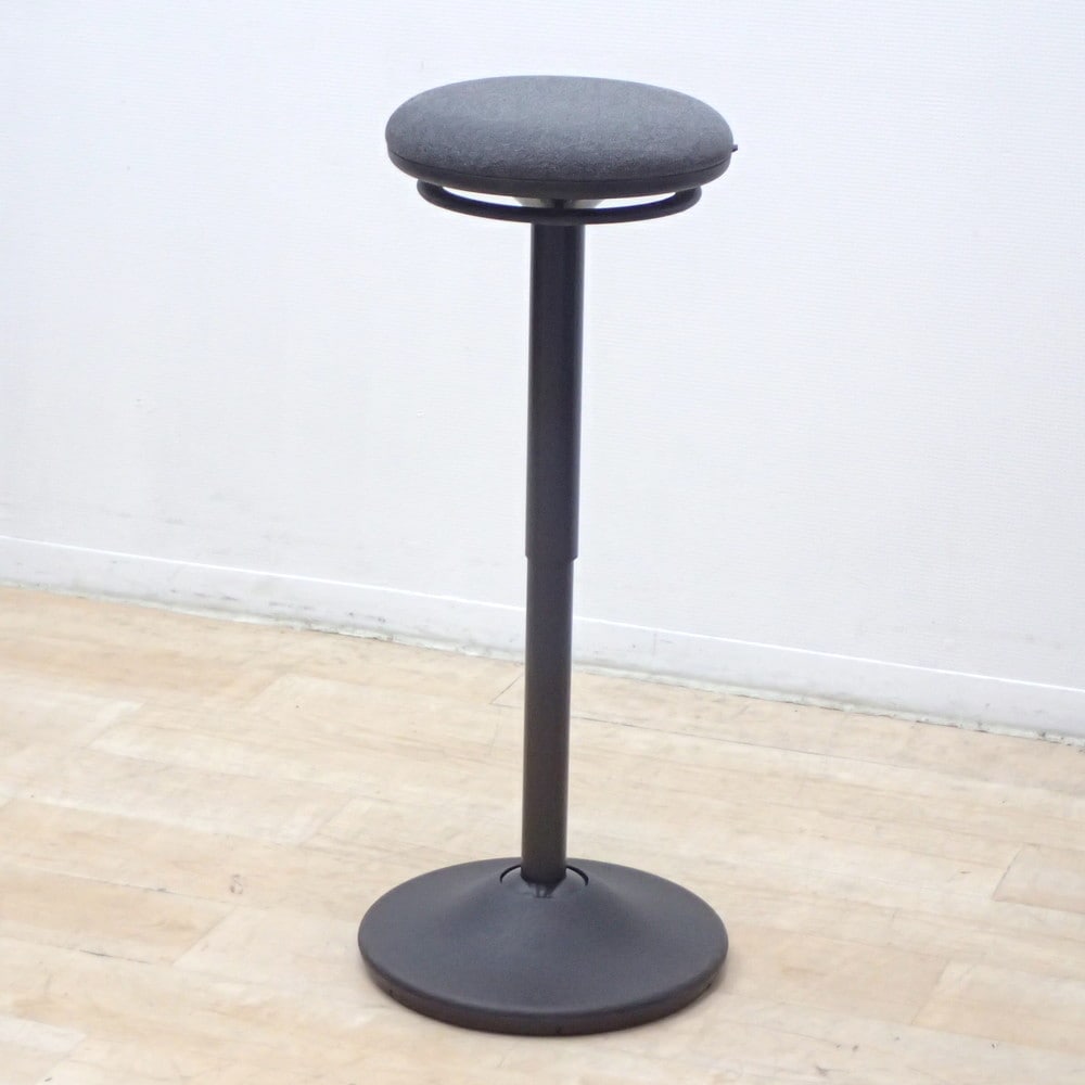 オカムラ　ピルエット　昇降　回転　スツール　スイング脚　グレー　ブラック脚 オカムラ ピルエット 昇降 回転 スツール スイング脚 グレー ブラック