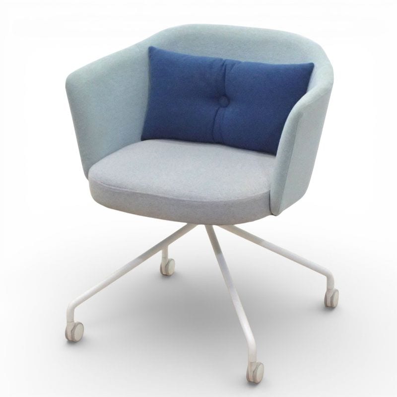 コクヨ コーデ CKS-K3030 ミーティングチェア ライトブルー ローバック キャスター クッション付き KK18497 EG18497 中古 配送サイズ200