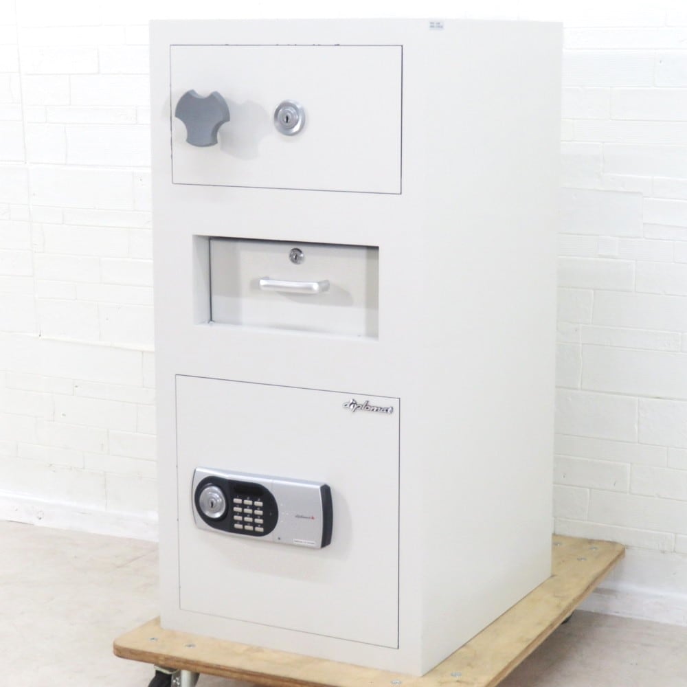 diplomat ディプロマット 金庫 SC890 ホワイト 3段式投入式金庫 業務用  