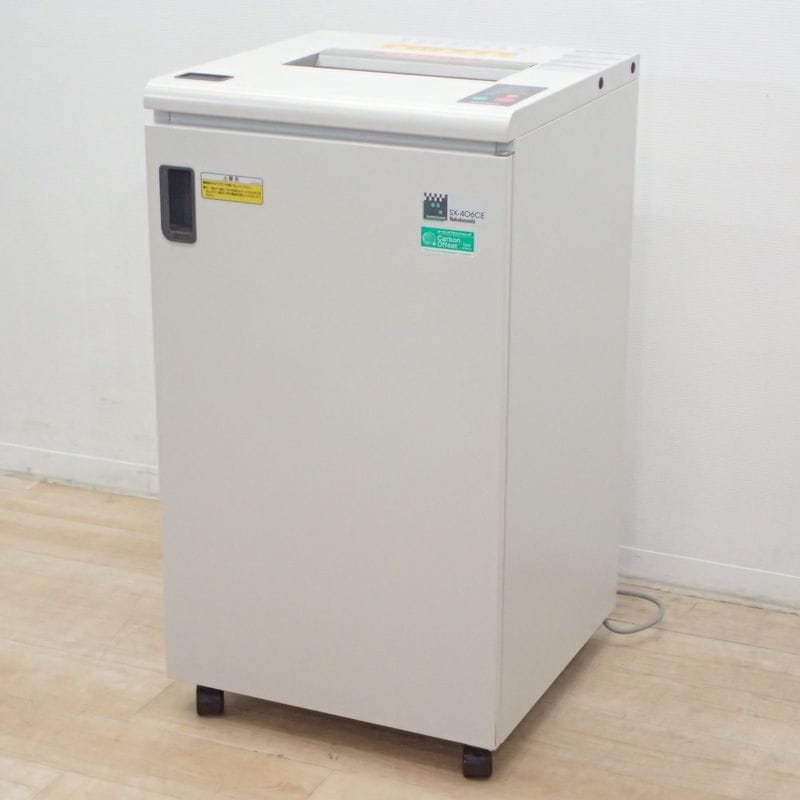 直接引取限定 配送不可 ナカバヤシ 業務用シュレッダー A3 SX-406CE クロスカット 最大26枚 大型 ホワイト 細断 KK18371 中古オフィス家電 直接引き取り