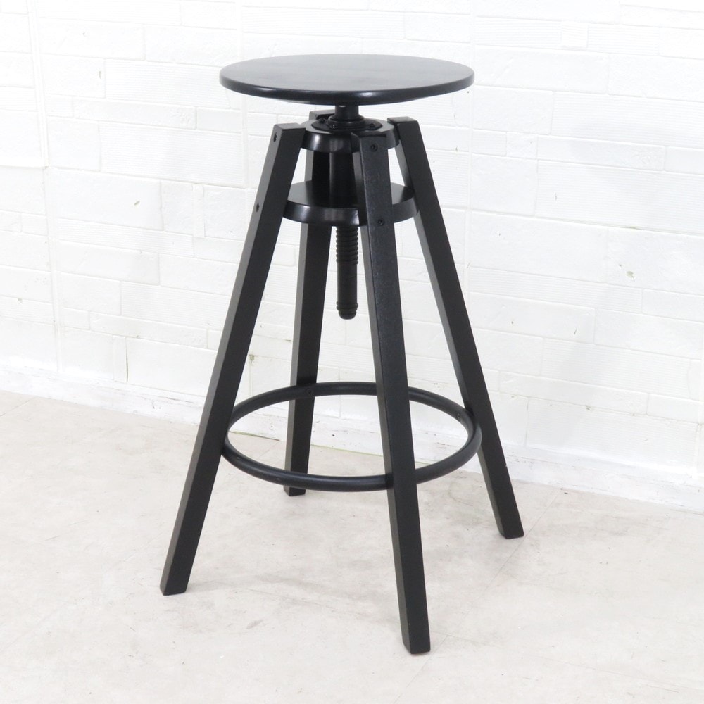 IKEA イケア DALFRED ダルフレッド 木製スツール ブラック 黒