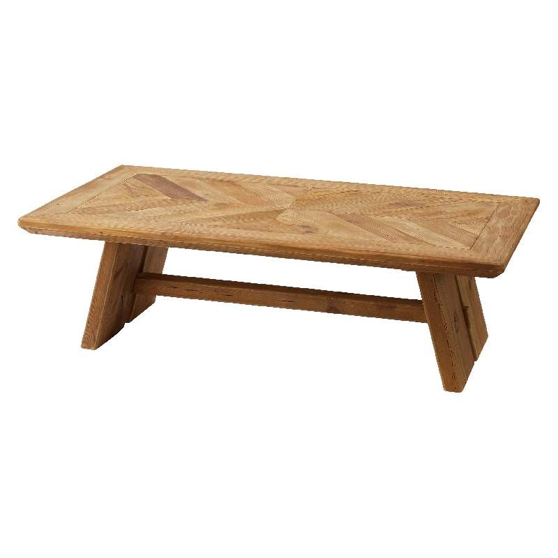 【新品】リビングテーブル 幅130cm  パイン古材 天然木 ナチュラル BR002-000043【SS35】