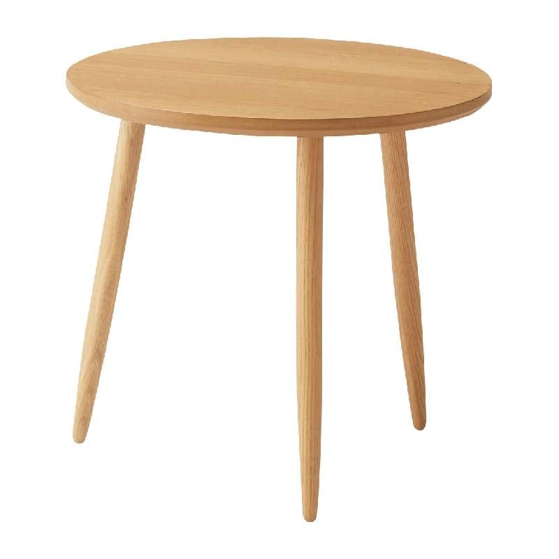 【新品】ラウンドテーブル 天然木 3本脚 北欧 ダイニング リビング ナチュラル BR002-000045【SS10】