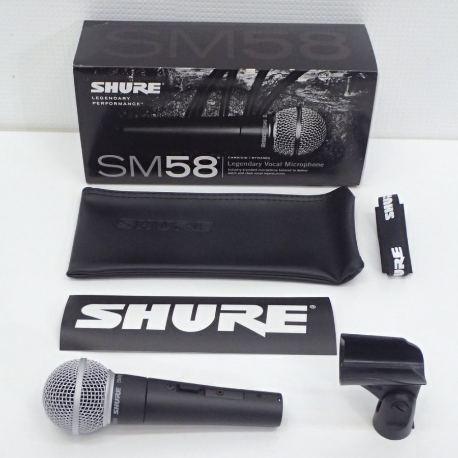 SM58 SHURE 収納ポーチ付き SHURE シュア マイク SM58 箱付き ポーチ ホルダー マイクロホン
