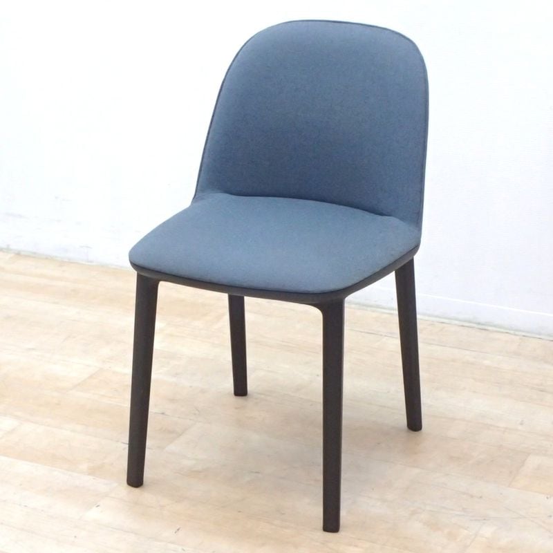 Vitra. ヴィトラ ソフトシェル サイドチェア 定価8万 ミーティングチェア ダイニングチェア ライトグレー 肘無 椅子 イス モダン シンプル リビング EG18676 中古オフィス家具 配送サイズ180