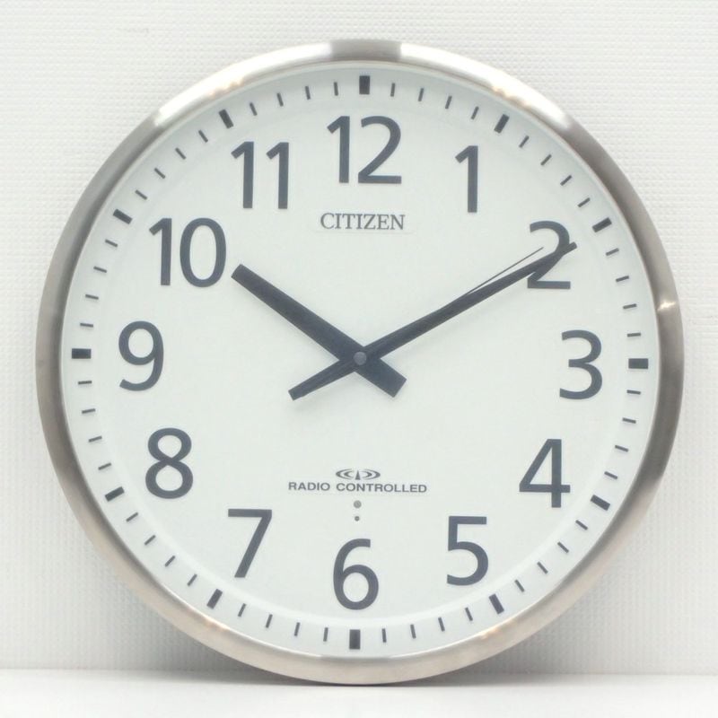 シチズン CITIZEN 掛け時計 8MY463-0 直径45cm アナログ ガラス製 ステンレス クロック 掛時計 時計 シンプル KK18379 中古オフィス家電 配送サイズ100
