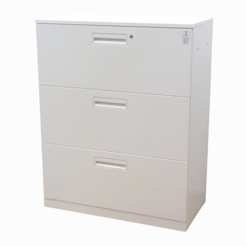 【SALE】コクヨ エディア BWU-L3A59SAWNN 3段ラテラル書庫 ホワイト 幅900 EG18639 中古 配送サイズ300