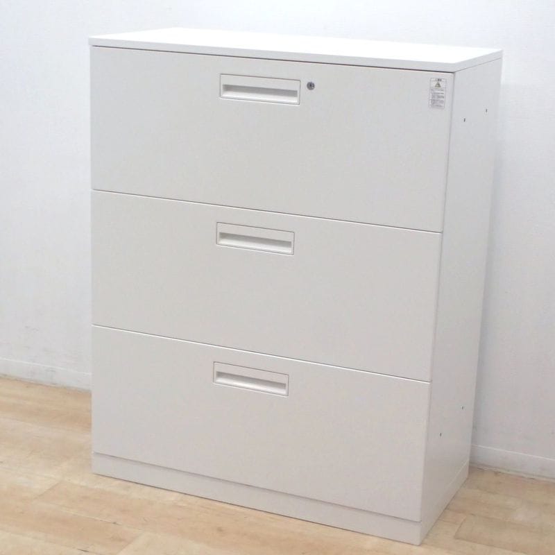 コクヨ エディア BWU-L3A59SAWNN 3段ラテラル書庫 ホワイト 幅900 EG18639 中古 配送サイズ300