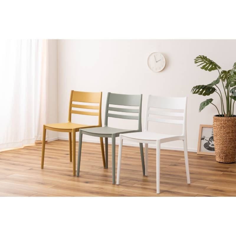 【新品】スタッキングチェア ダイニングチェア リビング カフェ 北欧マスタードイエロー ライトグリーン ホワイト BR002-000109【SS27】