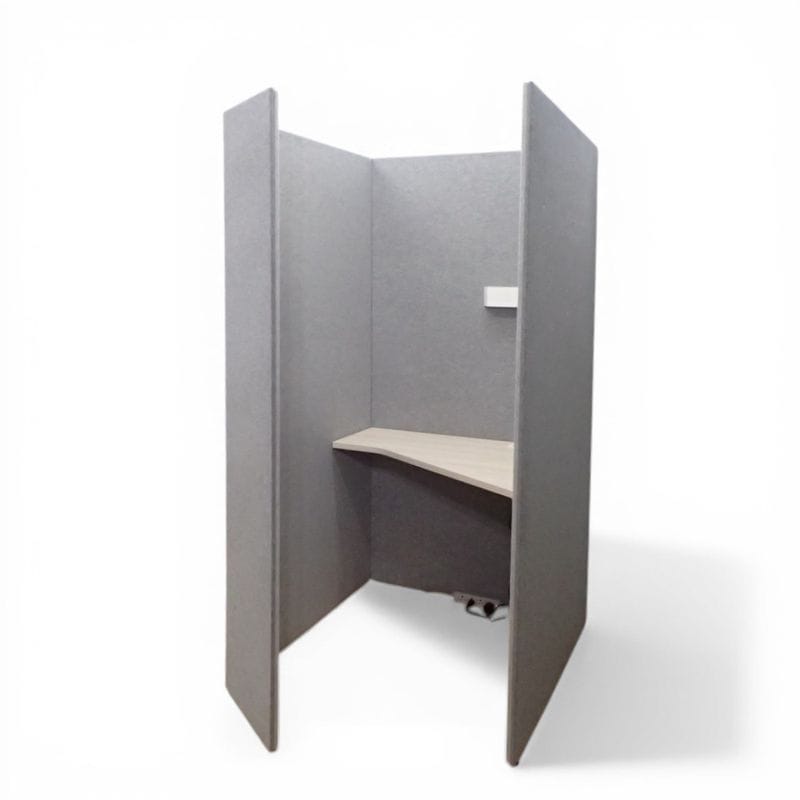 【中古/SALE】オカムラ ドレープ 4WAV1P-MX61 1人用ワークブース グレー W1000 D1125 H1920 KK18503 リモート会議ブース 中古オフィス家具