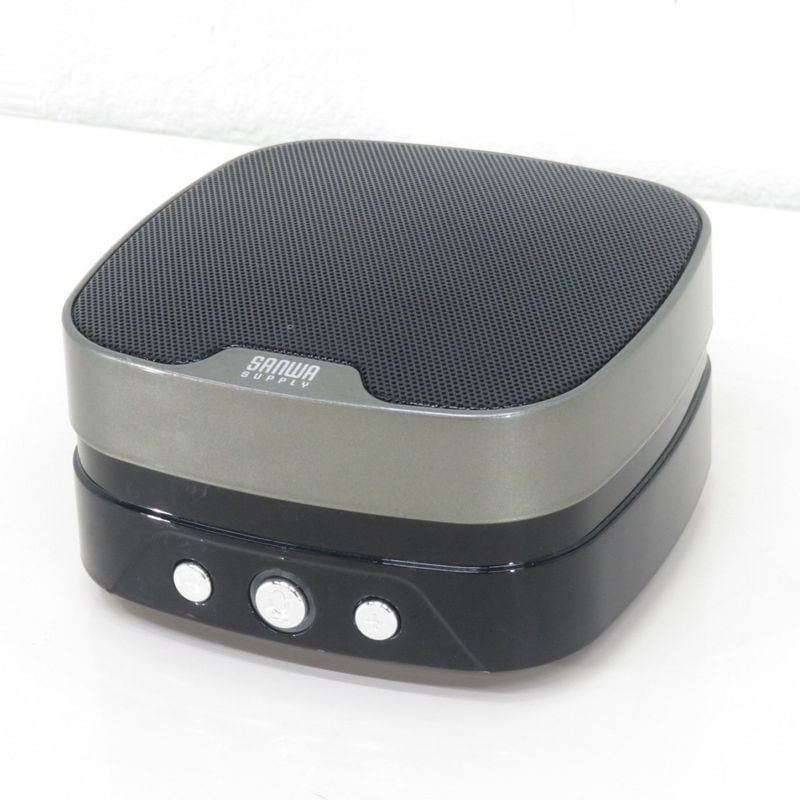 【SALE】サンワサプライ マイク搭載小型スピーカーフォン MM-MC28 ブラック 電話会議 YH17646 中古 配送サイズ80