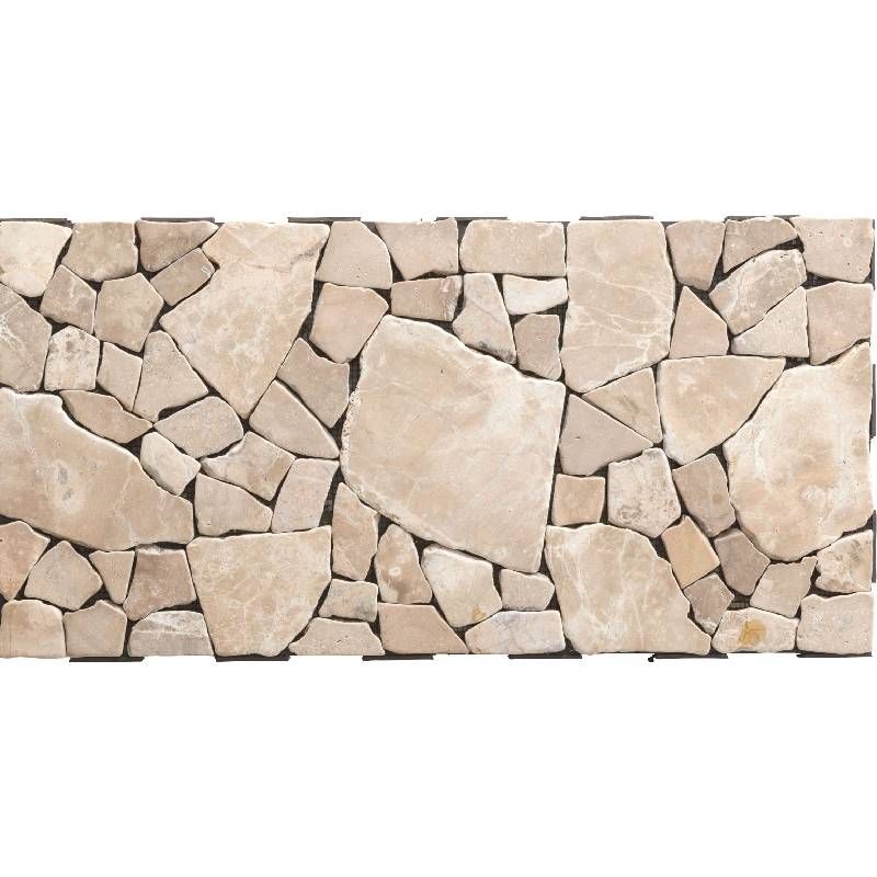 【新品】フロアパネル 天然石 西洋 石畳 ガーデン 庭 玄関 テラス バルコニー 敷くだけ オフィス家具 BR002-000125【SS27】