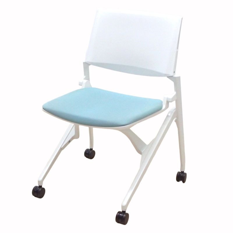 ★在庫多数★ オカムラ マルカ ミーティングチェア ネスティング ライトブルー KK18733 EG18733 中古 配送サイズ200