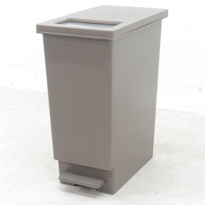 【SALE】ダストボックス 45& ブラウン ペダル式 縦型 ゴミ箱   YH17642 中古 配送サイズ160