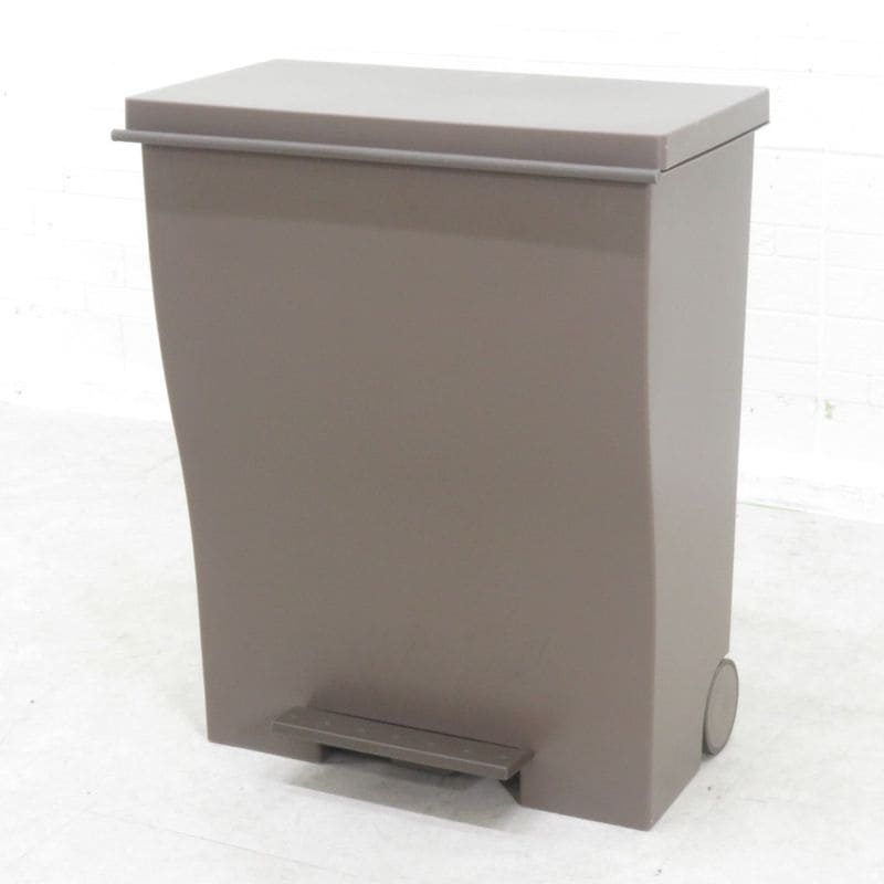 【SALE】ダストボックス ブラウン ワイドペダルペール ゴミ箱 39L フットペダル  YH17644 中古 配送サイズ160