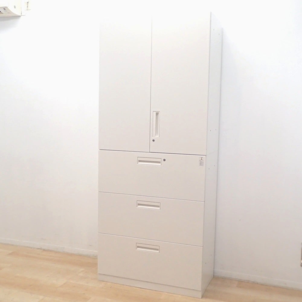 上下書庫セット 両開き/3列22段クリアケース コクヨ製エディア BWUH