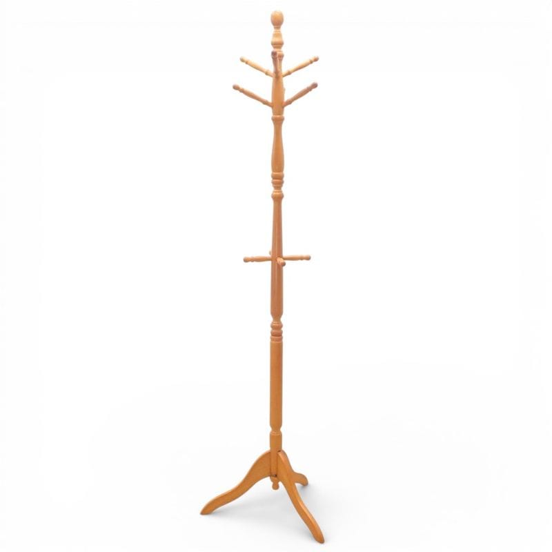 木製コートハンガー ポールハンガー ナチュラル 天然木 KK18142 中古 配送サイズ300