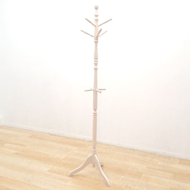 木製コートハンガー ポールハンガー ホワイト KK18143 中古オフィス家具 配送サイズ300