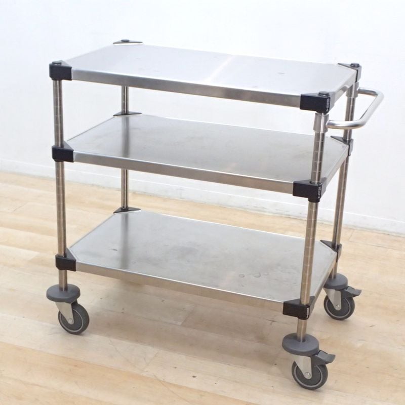 Steelcase スチールケース 3段ワゴン 鍵付き グレー 収納ワゴン