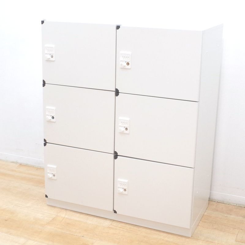 オカムラ okamura レクトライン 6人用ロッカー 4B27ZX-ZA75 ダイヤル