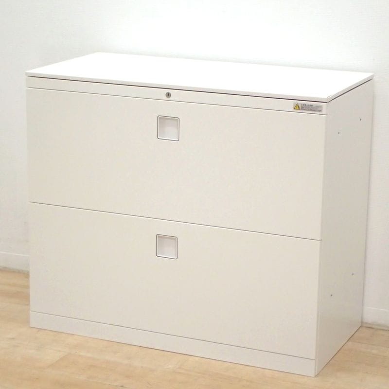 オカムラ レクトライン 4BG1ZC-ZA75 2段ラテラル書庫 ホワイト 高さ775 EG18711 中古 配送サイズ220