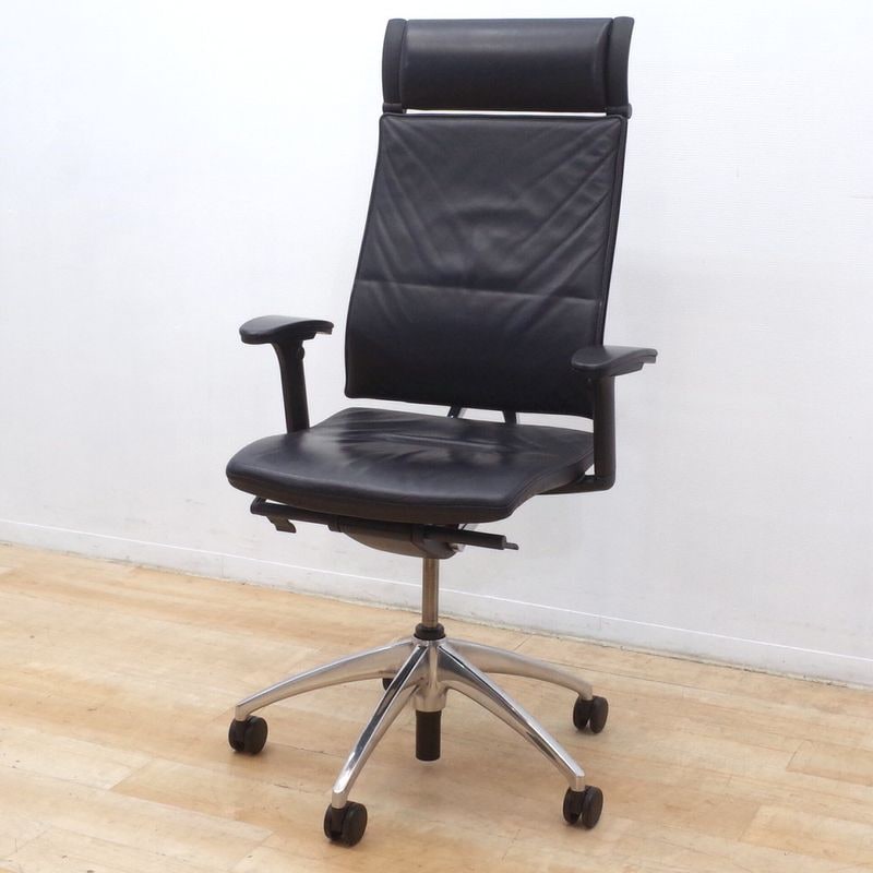 【SALE】セダス UP-103 OPEN UP マネージメントチェア 肘付き エクストラハイバック オフィスチェア ブラック AG EG18075 中古 配送サイズ300