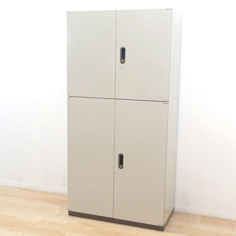 プラス LINX LX-5 L5-70A/L5-105A 上下書庫 両開き書庫 エルグレー 幅900 EG18800 中古 配送サイズ300