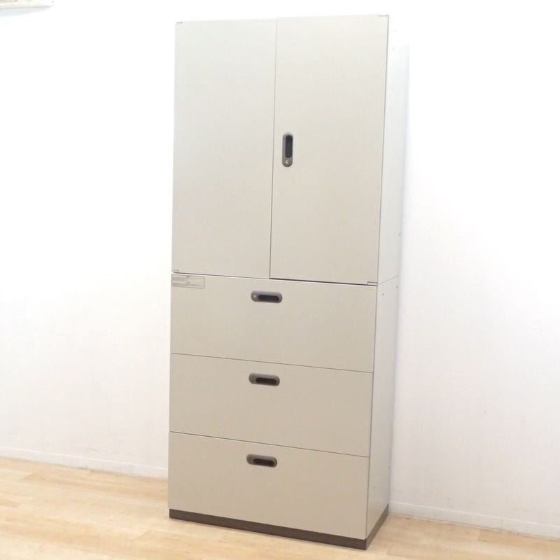 プラス LINX LX-5 L5-105A/L5-105H-3 上下書庫 エルグレー 幅900 EG18799 中古 配送サイズ300