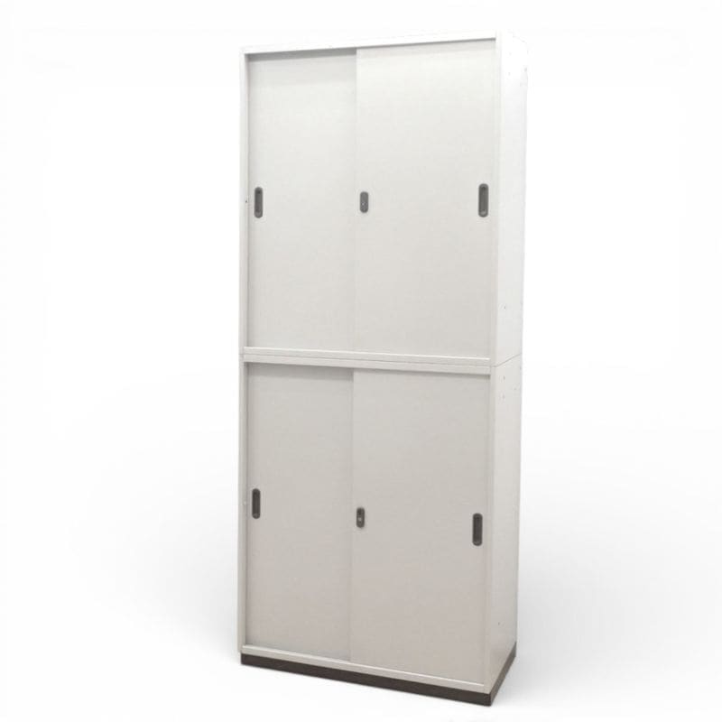 【SALE】プラス 上下書庫セット 引き違い/引き違い LINX LX-5 L5-105S/L5-105S ニューグレー オフィス家具 幅900 EG18797 中古 配送サイズ300×2