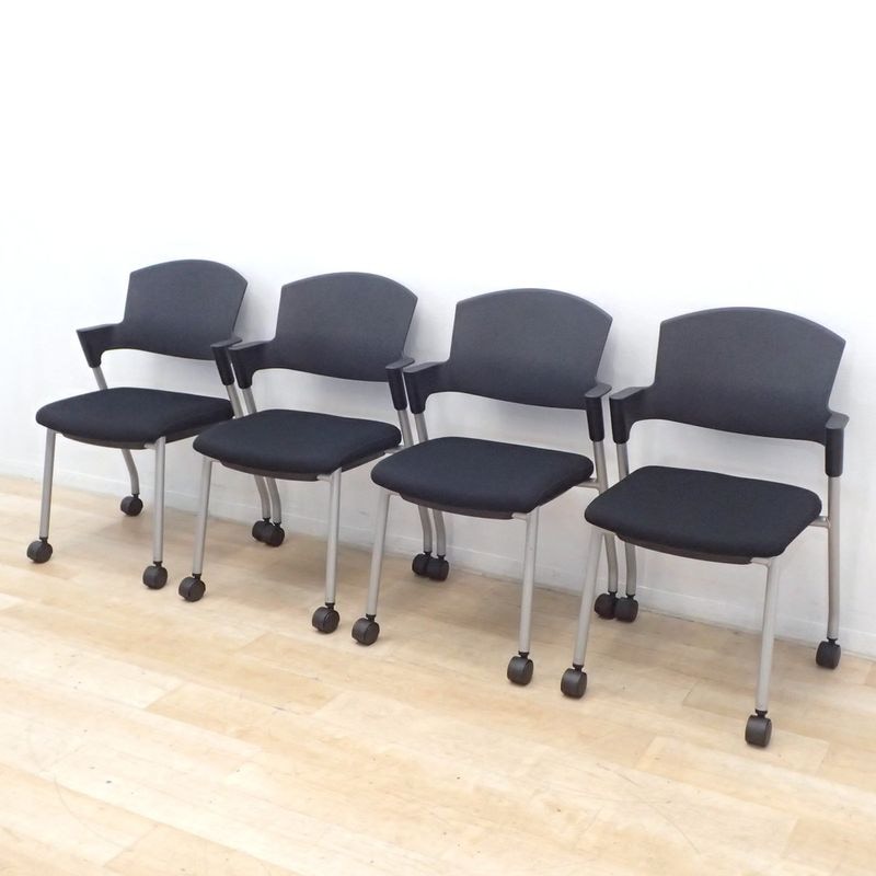 【未使用】2脚セット IKEA ロースコグ スチールチェア ブラック 未使用】2脚セット IKEA ロースコグ スチールチェア ブラック 未