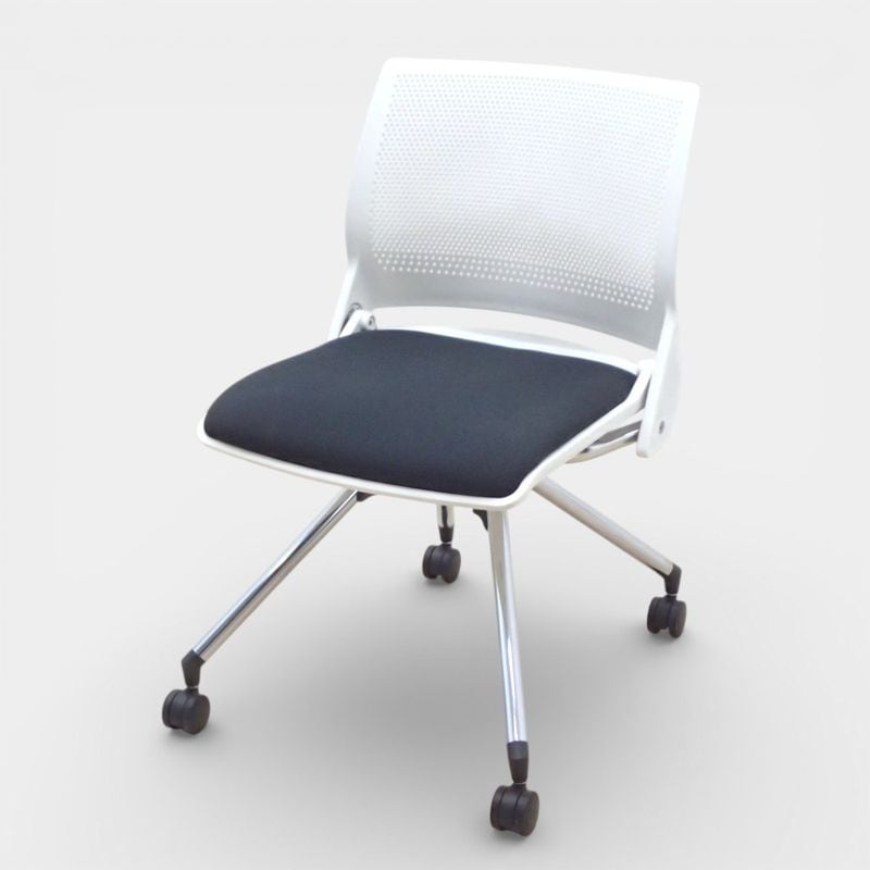 中古】オカムラ ルナ ネスティングチェア 81S1CK FSF1 ブラック 会議