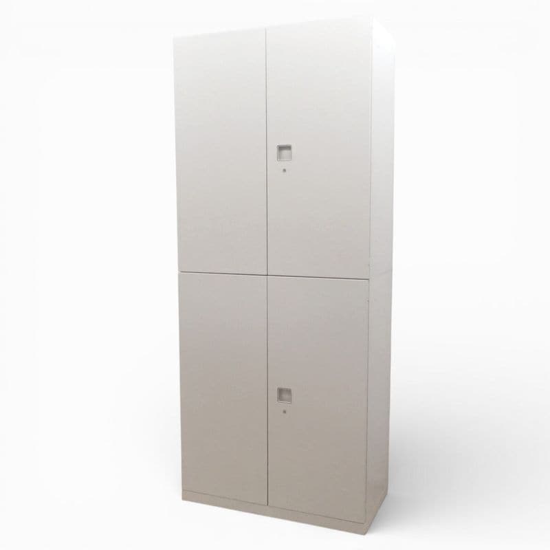 オカムラ レクトライン 上下両開き書庫 4B313F Z13 観音開き ニューグレー オフィス家具 中古 EG18875 配送サイズ300×2