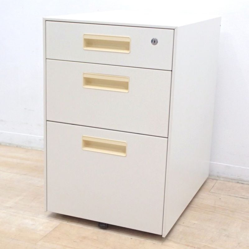 3段ワゴン ホワイト 収納ワゴン デスクワゴン インサイドワゴン