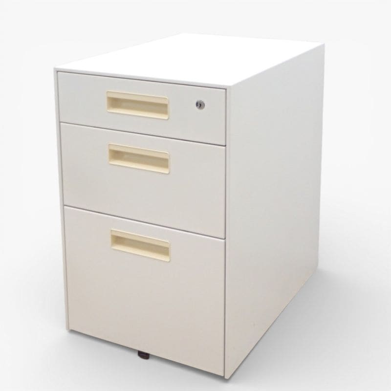 3段ワゴン ホワイト 収納ワゴン デスクワゴン インサイドワゴン