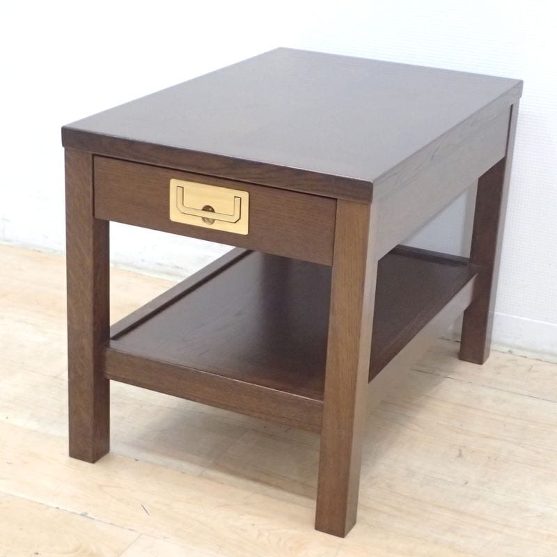 karimoku カリモク domani ドマーニ モーガントン サイドテーブル 天然木 木目 引き出し インテリア 高級 木製テーブル ローテーブル KK19000 中古オフィス家具 配送サイズ160 家財おまかせ便