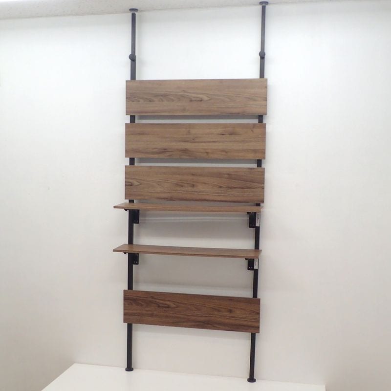 衝立 ブラック/ウッド 突っ張り式 EG18909 中古 配送サイズ300