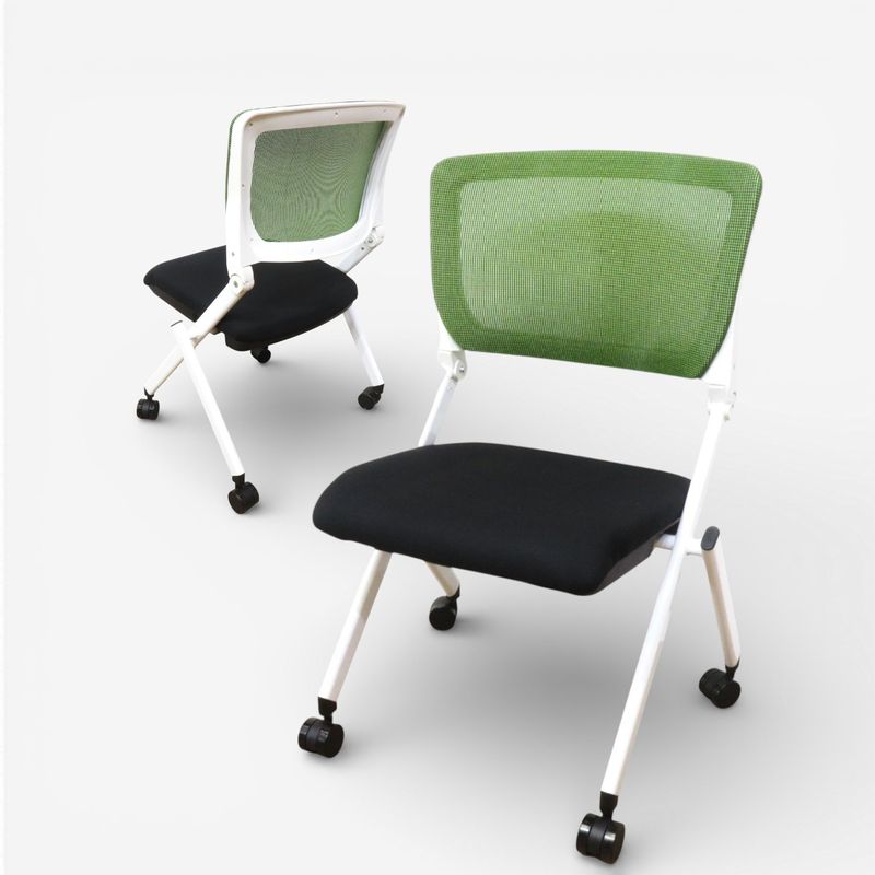 新品 弘益 ネスティングチェア KRM-430グリーン ミーティングチェア ハイバック リクライニング メッシュ  肘無し AG・YH19041 配送サイズ200