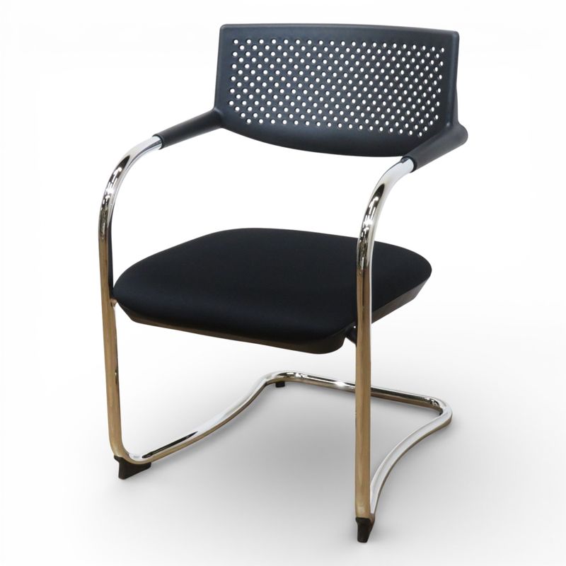 オフィスコム ザーマスチェア ミーティングチェア ブラック 肘付き AG19005 中古 配送サイズ220