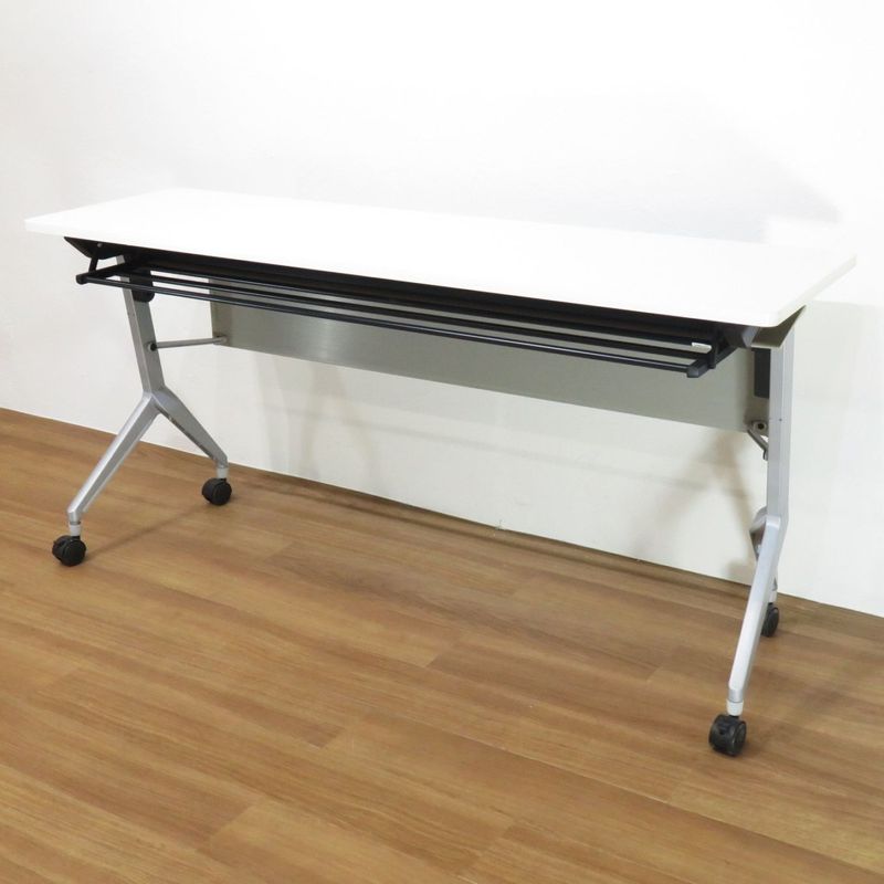 コクヨ リーフライン KTT-1202PAW スタックテーブル ホワイト 長机 折りたたみ 幕板付  中古 AG19040配送サイズ300
