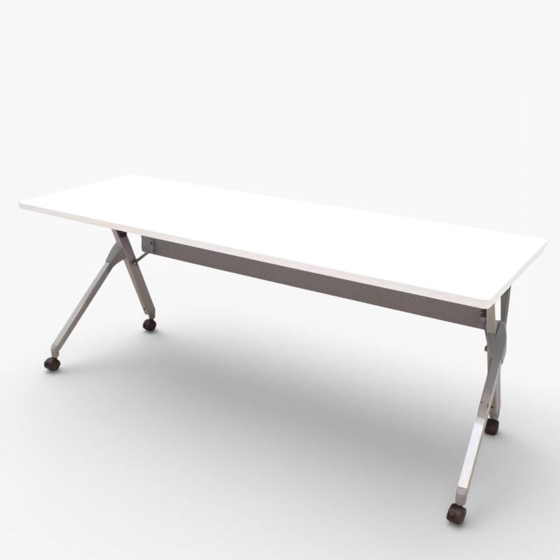 オカムラ フラプター スタックテーブル 81F1CB MG99 ホワイト W1800 ミーティングテーブル KK19094 中古 配送サイズ350