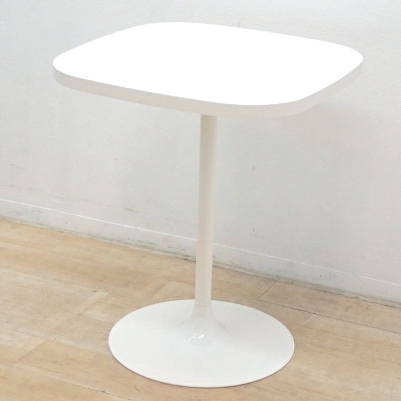 カナタ製作所 SWITCH スウィッチ KA テーブル W600 モダン ホワイト カフェテーブル 角テーブル シンプル KK19080 中古オフィス家具 配送サイズ220