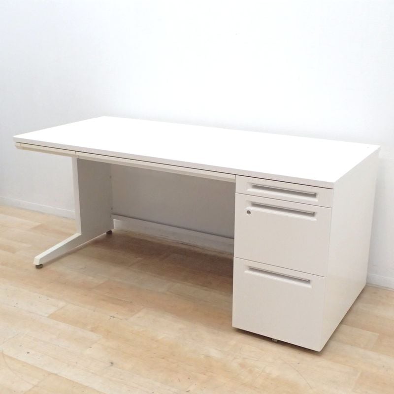 【中古/美品】コクヨ　平デスク　幅80.奥行70　引き出し付き KOKUYO 【ラクラク納品】 コクヨ デスク LEAN リーン DLE-N0807