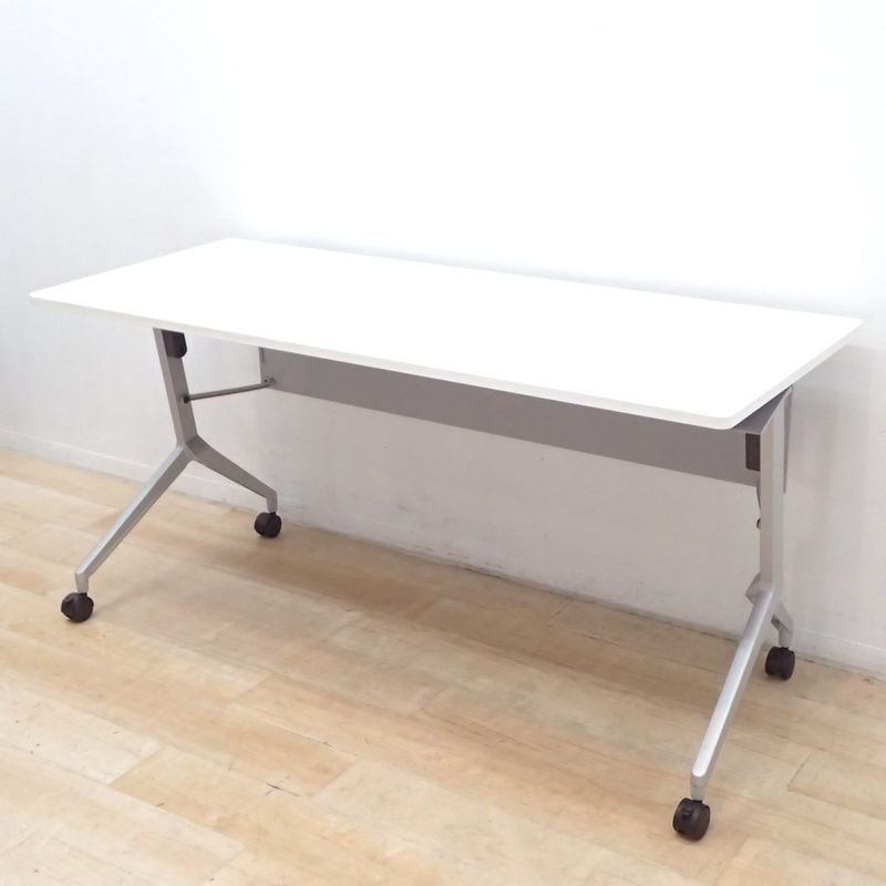 コクヨ リーフライン スタックテーブル KTT-1203PAWNN W1500 ホワイト 幕板付き KK19091 中古 配送サイズ350