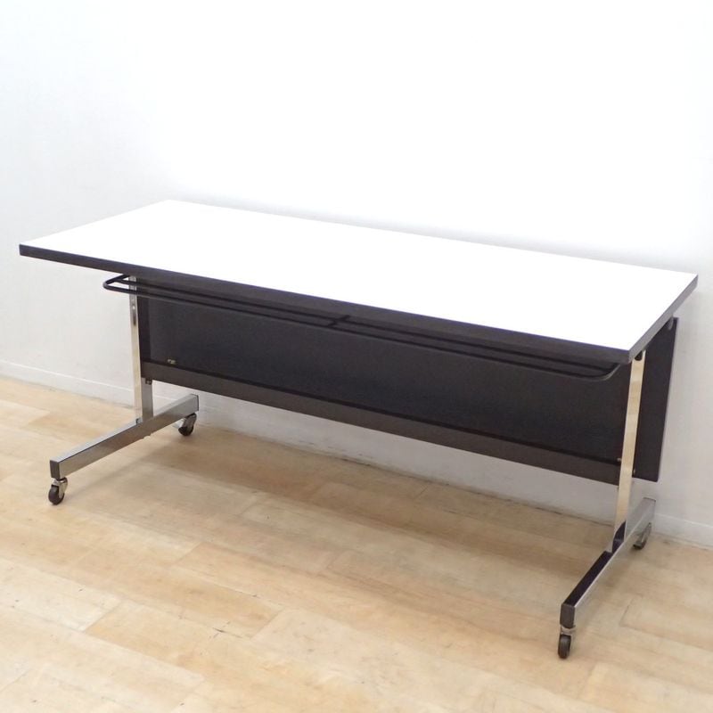 コクヨ スタックテーブル ホワイト W1500 D600 H700 幕板 網棚 KK19092 中古 配送サイズ300