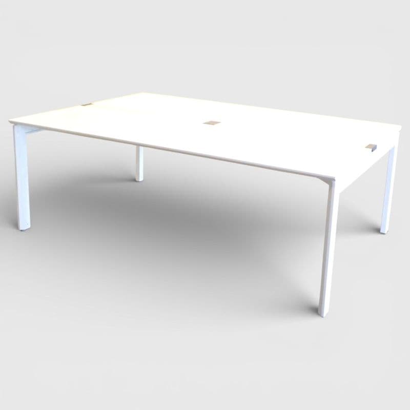 オカムラ フリーアドレスデスク 幅2000 奥1400 高720mmプロユニット フリーウェイ オフィスシステムデスク ホワイト KK19138 中古 