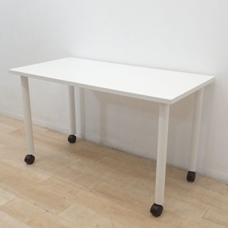 ミーティングテーブル 作業台 W1200 D600 H720 平机 多目的テーブル ホワイト EG18817 中古 配送サイズ300