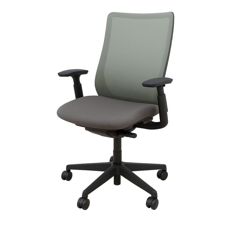 オカムラ フルーエント CB85ZR FKA2 オフィスチェア 肘付 グレー メッシュ ハイバック 高機能 中古 AG YH19123 中古 配送サイズ240