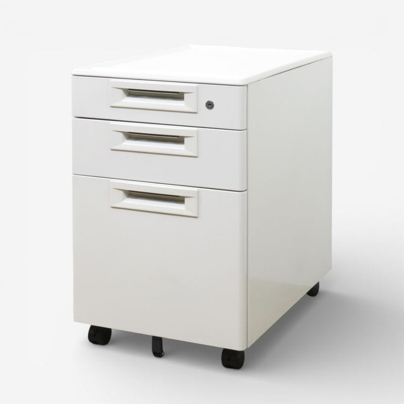 プラス 3段デスクワゴン RJデスクⅡシリーズ RJ-046SC-3 WH ホワイト W396 D577 H604 インサイドワゴン 中古 YH19146 配送サイズ180