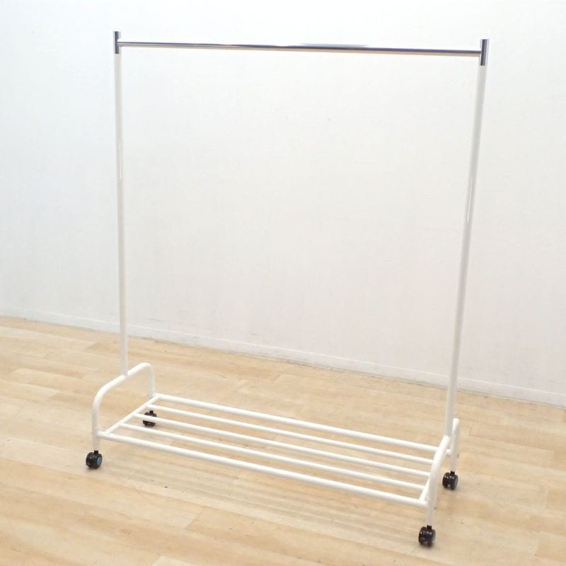 ハンガーラック ホワイト コートハンガー EG18814 中古　配送サイズ350